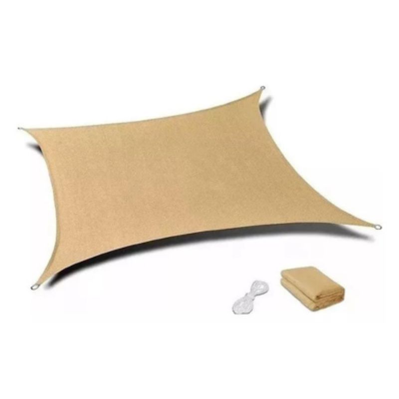 GENERICO - Lona Toldo Vela Sombra Malla Anti Uv Rectangular 2mx3m