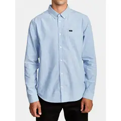RVCA - Camisa Hombre That´ll Do Stretch Celeste