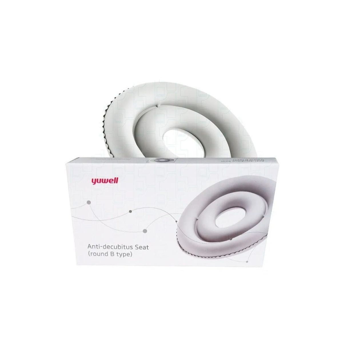 GENERICO - Cojin Picarón Antiescaras Inflable Silla Rueda Grey