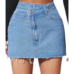 BLWOENS - Falda Jeans Mujer - Azul
