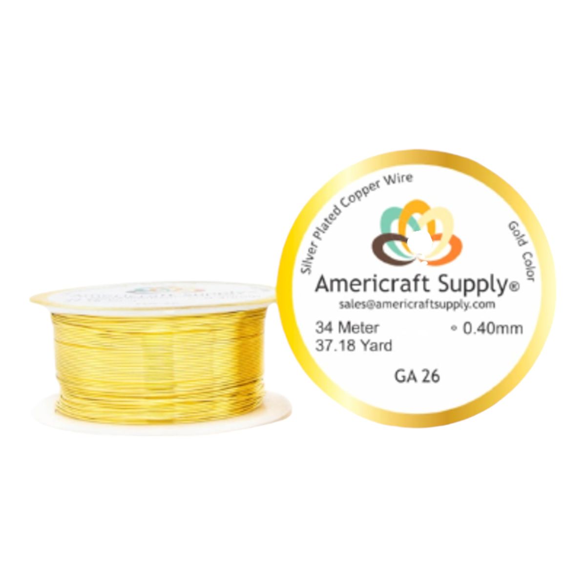 A - Alambre Para Bisutería Americraft Supply Calibre GOLD 26
