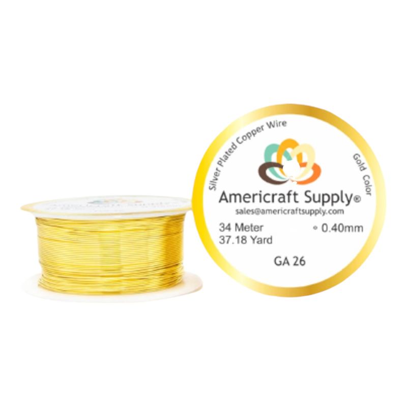 A - Alambre Para Bisutería Americraft Supply Calibre GOLD 26
