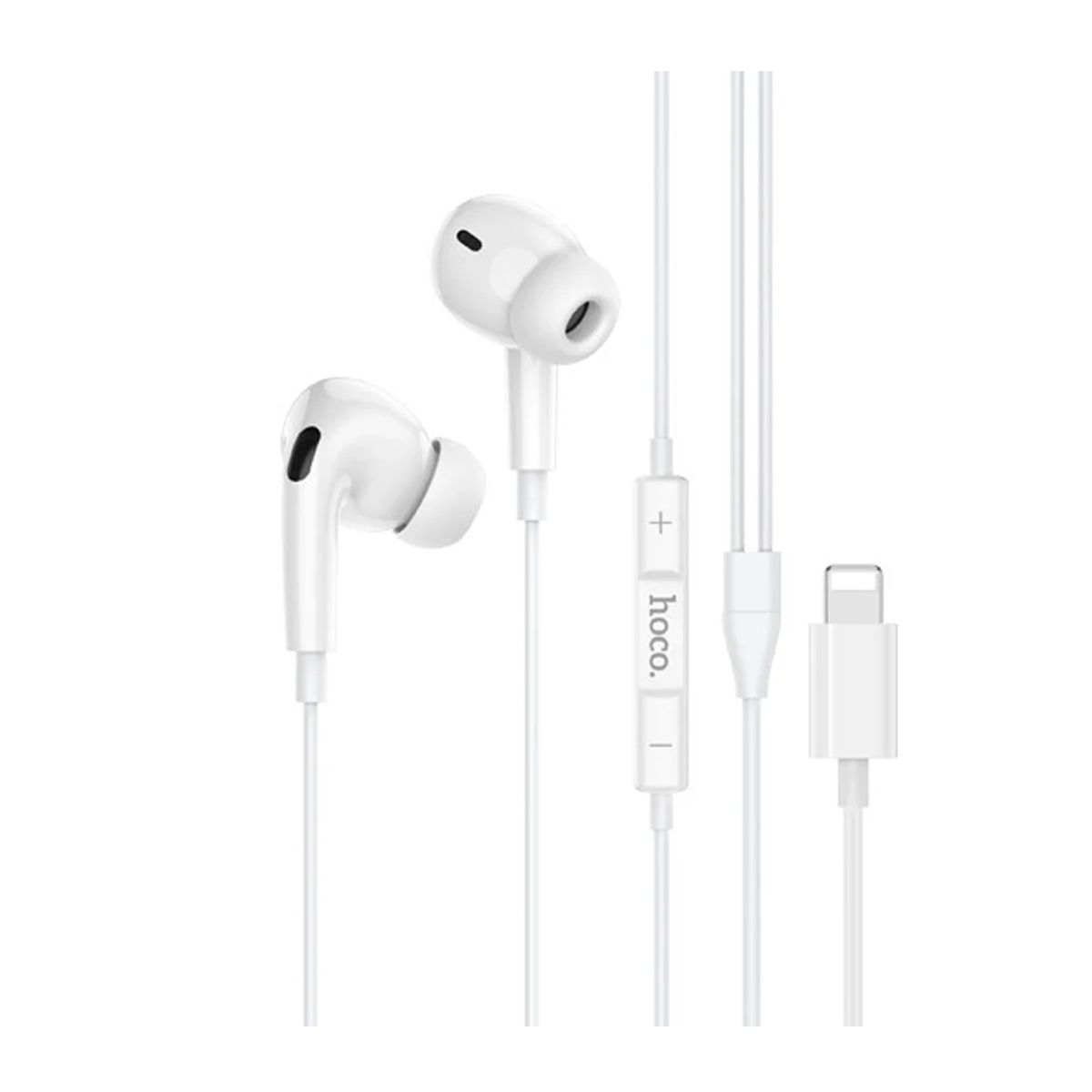 Audífono con cable Hoco M11 Pro LIGHTNING  blanco, marca HOCO - Foto Principal