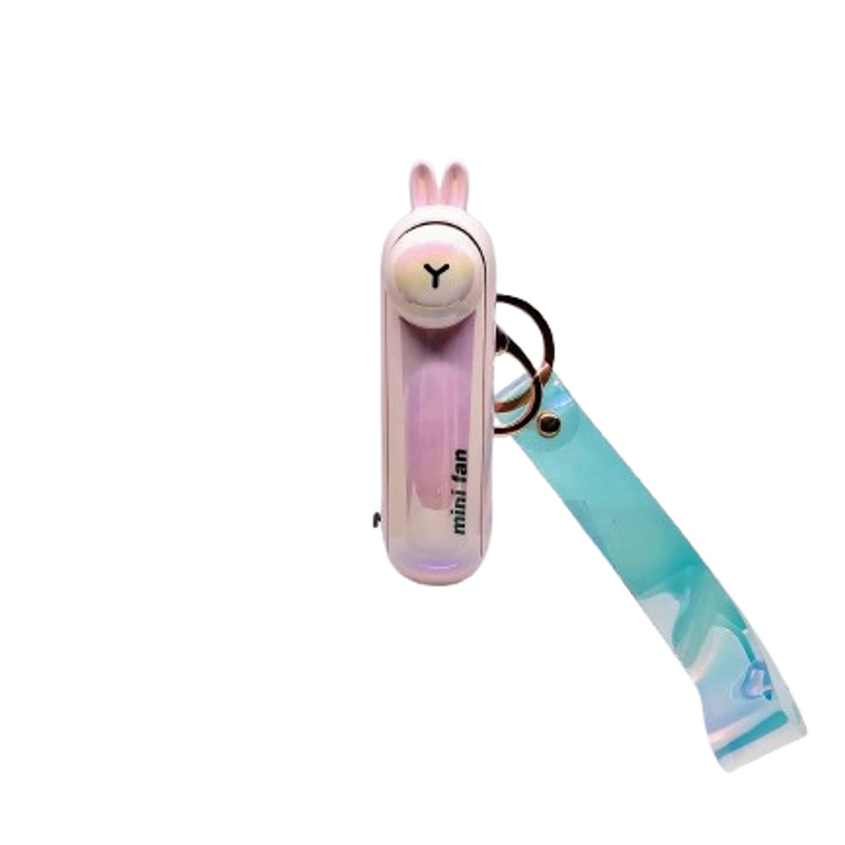 GENERICO - Ventilador De Mano Portátil+ Linterna - Kawaii - USB - Flashing Rabbit