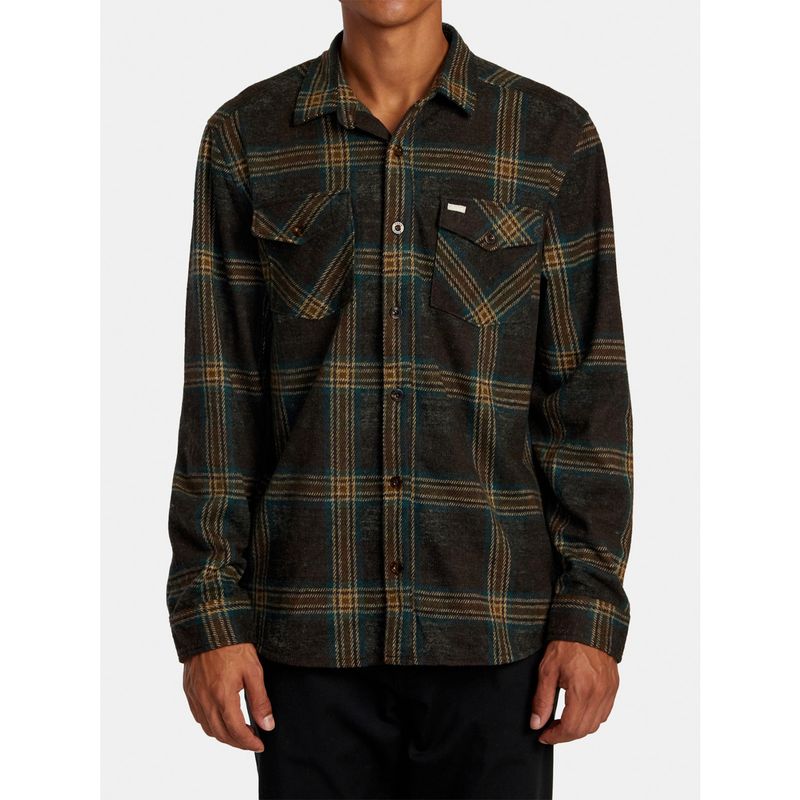 RVCA - Camisa Manga Larga Hombre Vacancy Café RVCA