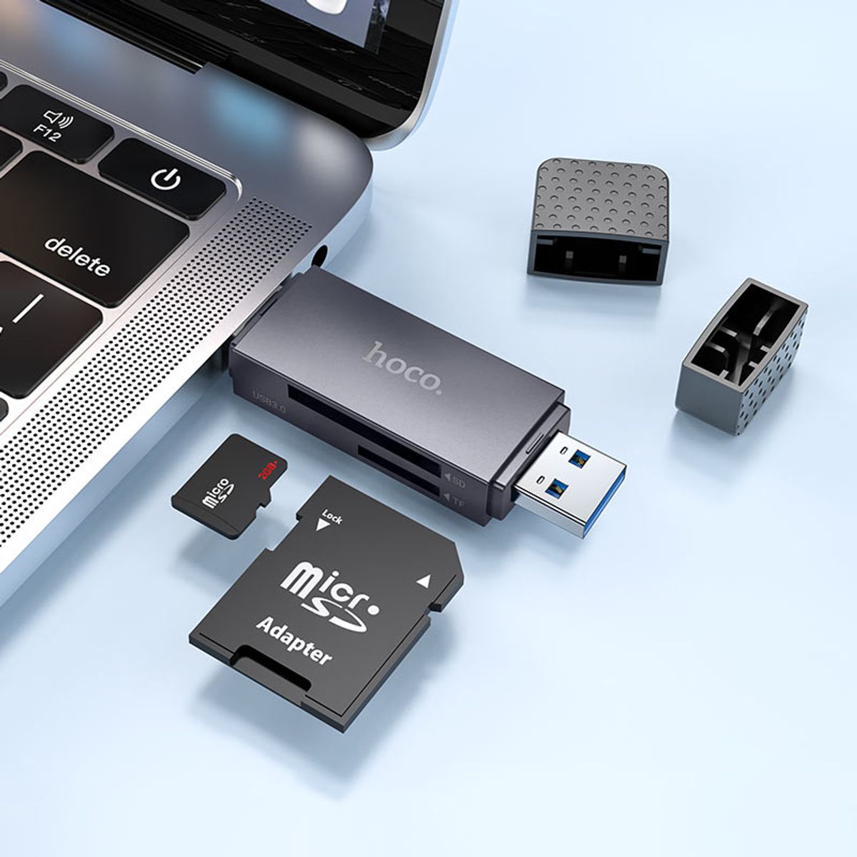 HOCO - Lector de tarjeta micro SD y SSD Hoco HB45 2 en 1