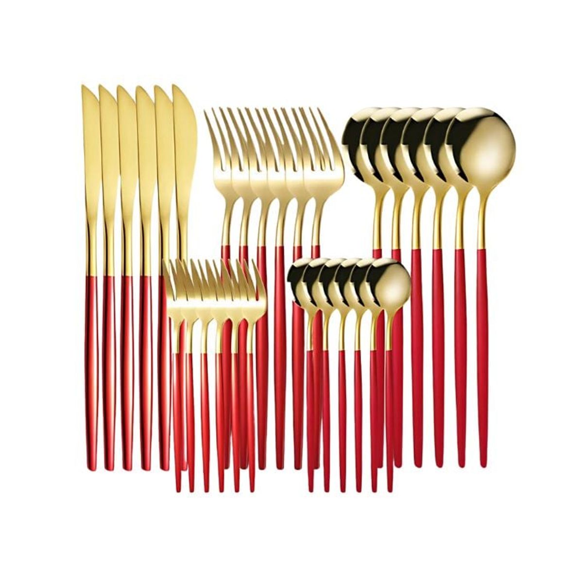 CRUSEC - Set De 30 Cubiertos De Mesa Acero Inoxidable