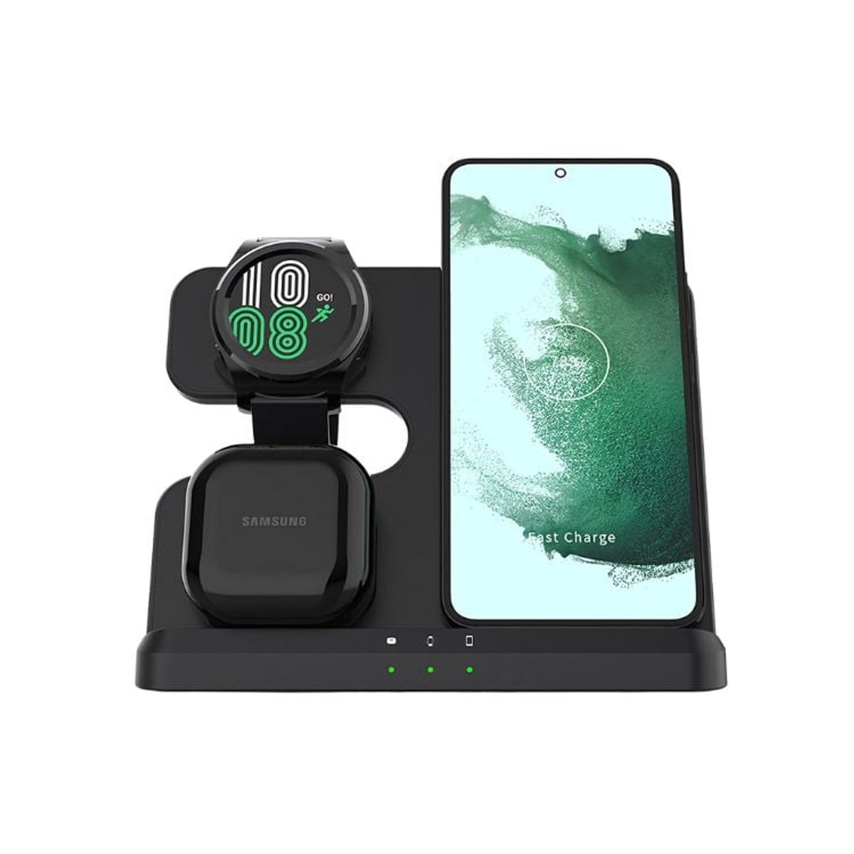 CRUSEC - Cargador Magnético Inalámbrico 3 en 1 Plegable Multifuncional