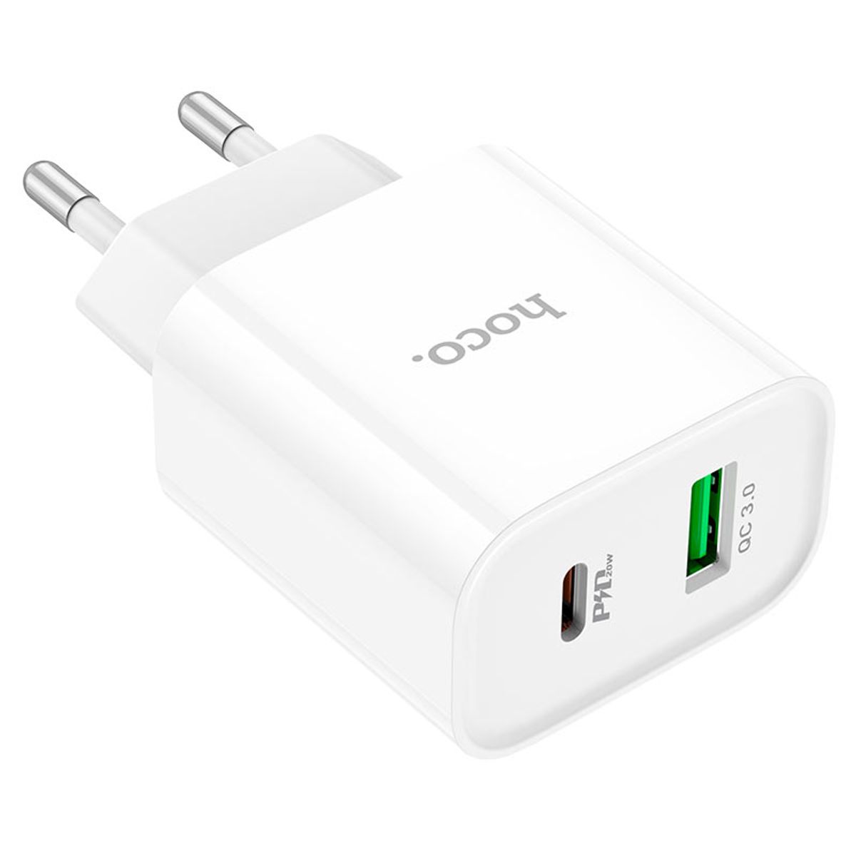 HOCO - Cargador Hoco C80A doble puerto USB y USB-C 20W