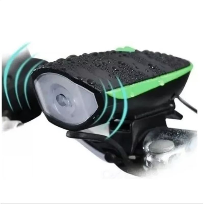 GENERICO - Luz 250 Lúmens Real + Bocina 140db Usb Recargable Bicicleta