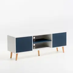 MOBELTEK - Rack TV 65 pulgadas Kanso Blanco Tuareg