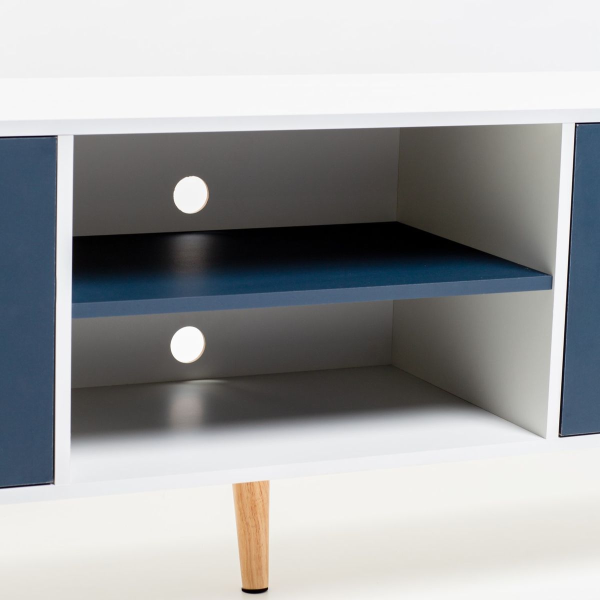 MOBELTEK - Rack TV 65 pulgadas Kanso Blanco Tuareg