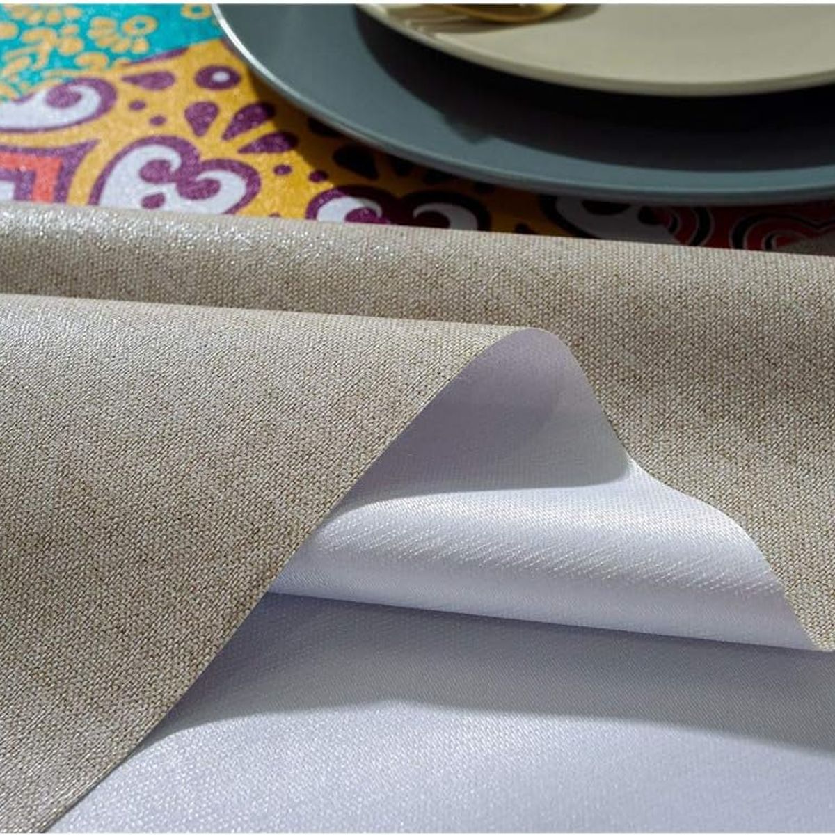 GENERICO - mantel grueso anti mancha con fundas para silla diseño Z06 TF