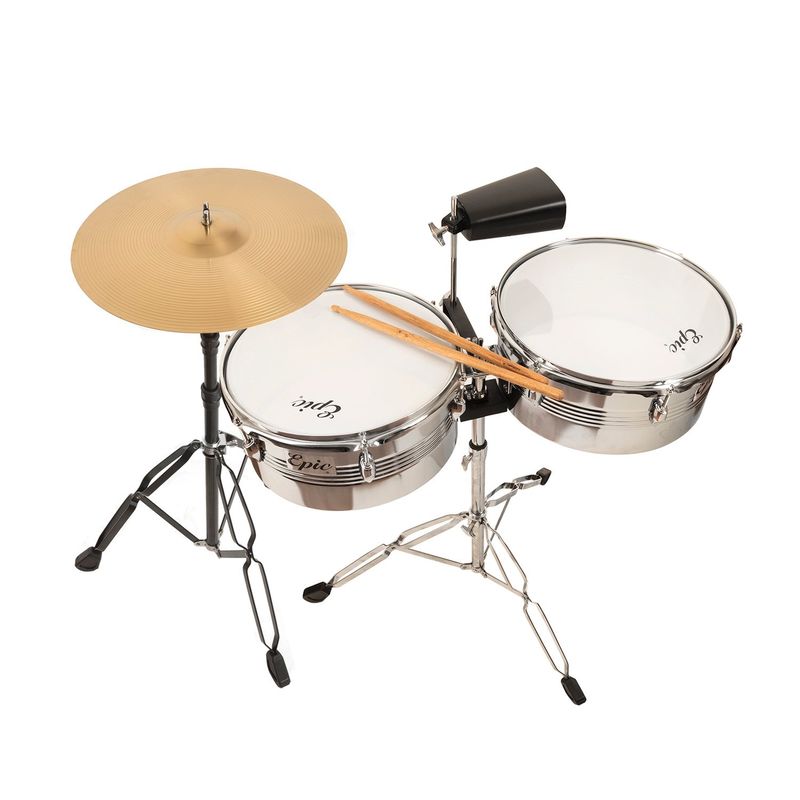 EPIC - Combo Timbales Epic + Cencerro + Soporte + Platillo