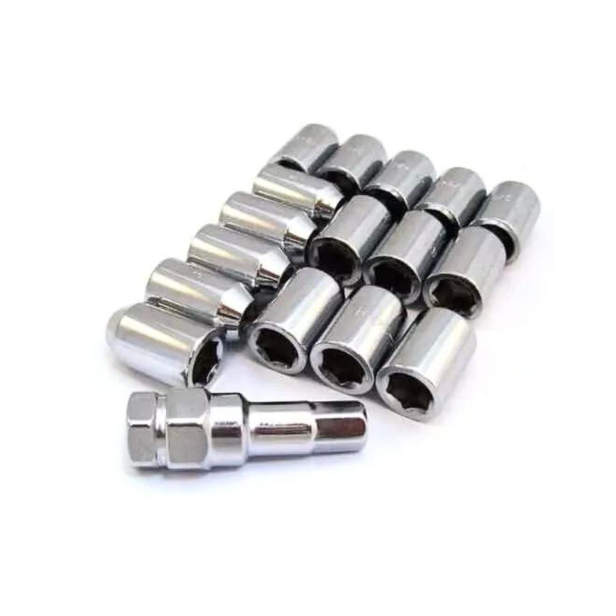 GENERICO - Tuercas De Seguridad Llantas De 12x150 + Llave Color Gris