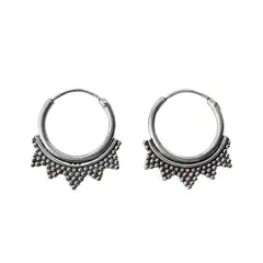 ANDREA COGGIOLA JOYAS - Aros Argollas Étnico Fino Plata Fina 925