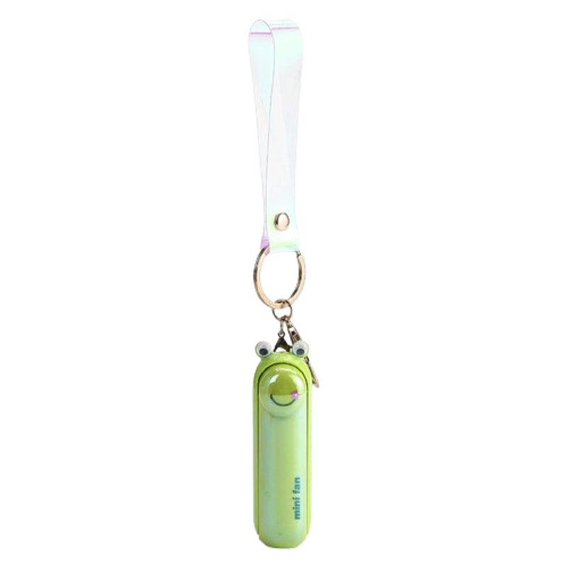GENERICO - Mini Ventilador De Mano Portátil con Linterna - Kawaii - USB - Flashing Frog