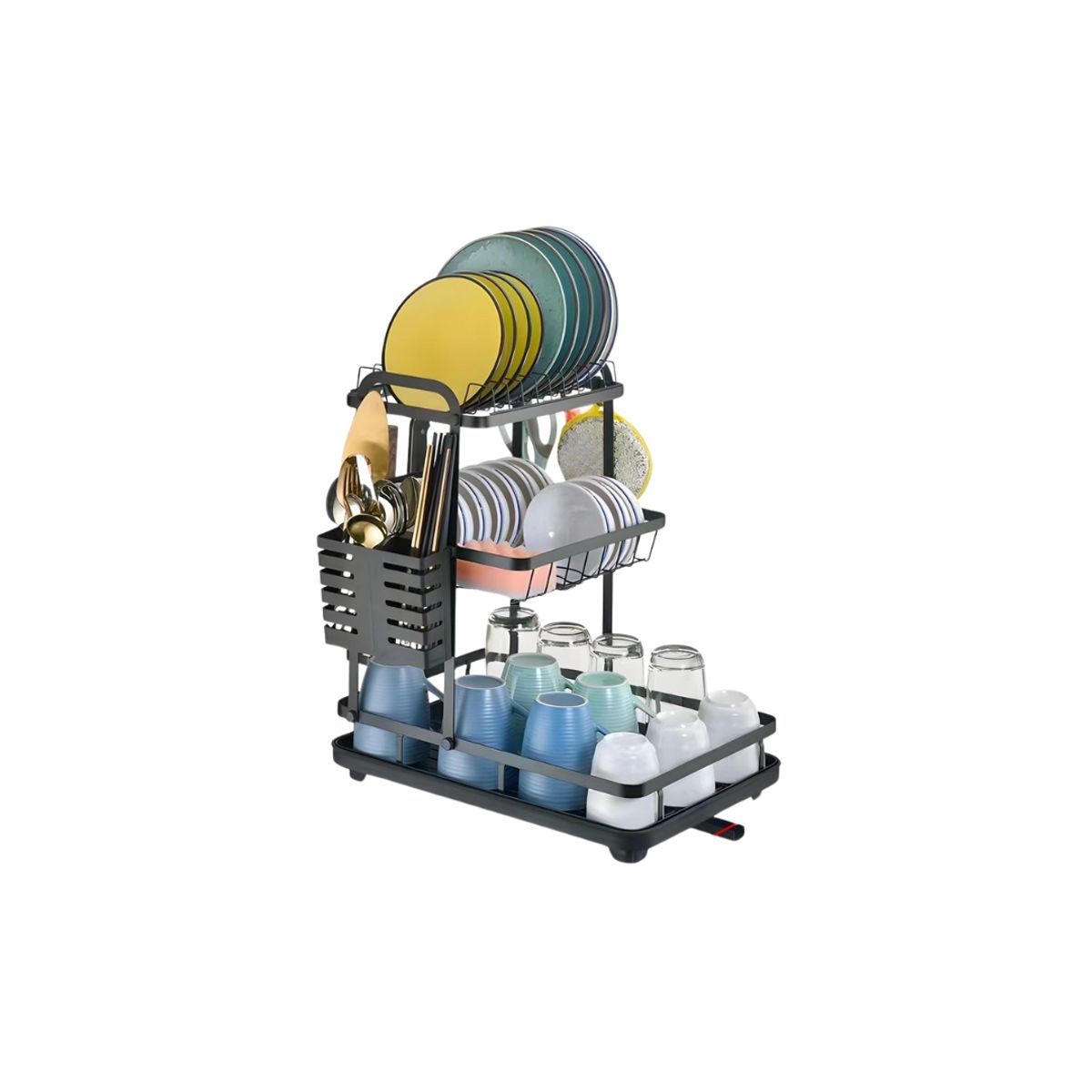 GENERICO - Escurridor Secaplatos 3 niveles Estante Para Cocina