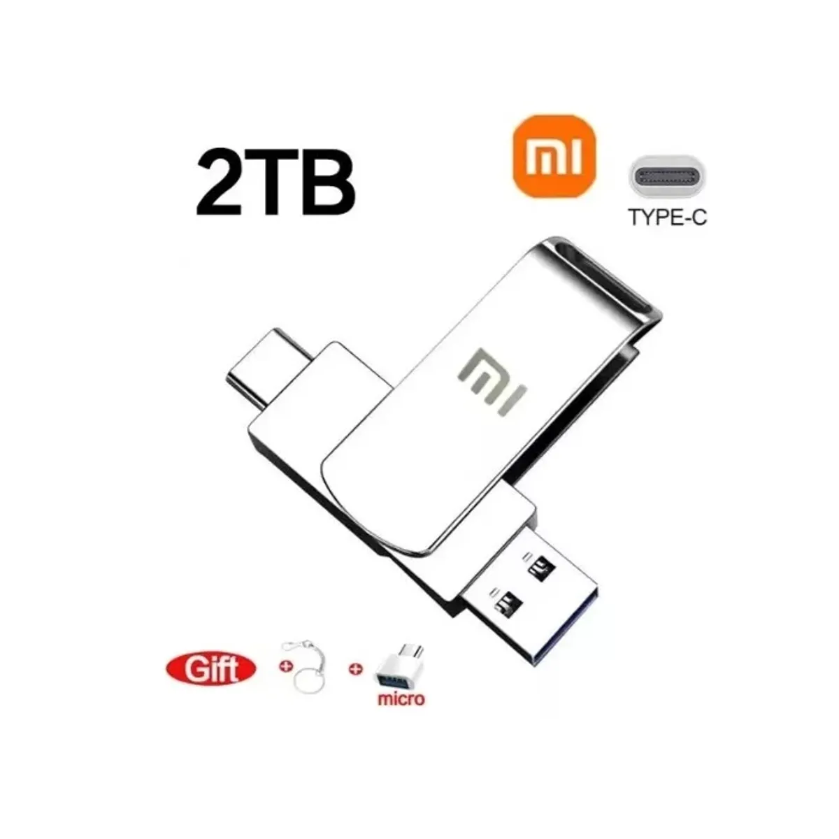 XIAOMI - Pendrive Xiaomi 2tb Para Computador  Celular + Puertomicro
