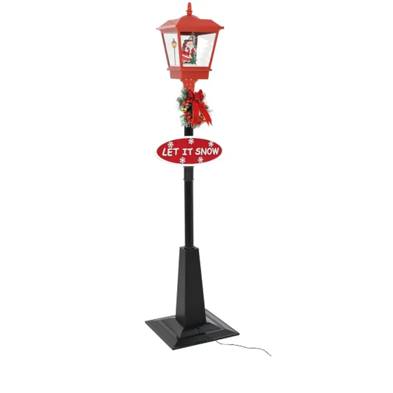 ARTIHOGAR - Faro de Navidad 150 cm Nieve y Música Letrero