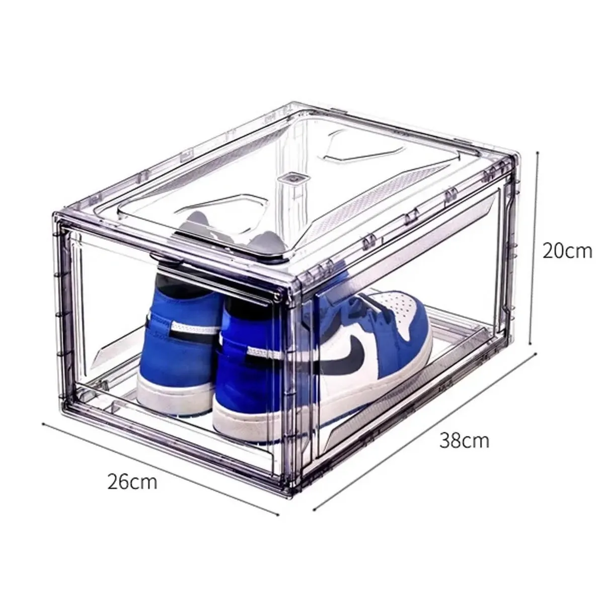 GENERICO - CAJA ORGANIZADORA ZAPATO APILABLE PREMIUM CIERRE MAGNETICO