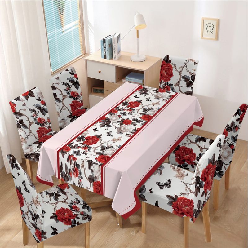 GENERICO - mantel grueso anti mancha con fundas para silla diseño z47 TF
