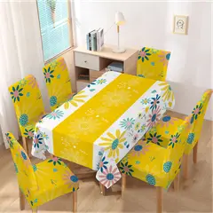 GENERICO - Mantel grueso anti mancha con fundas para silla diseño Z51 TF