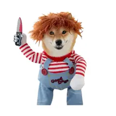 GENERICO - Disfraz Muñeco Terror Mascotas Perrosgatos Halloween M