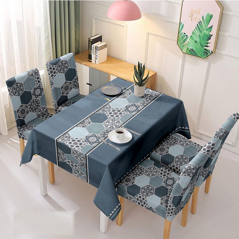 GENERICO - mantel grueso anti mancha con fundas para silla diseño Z53 TF