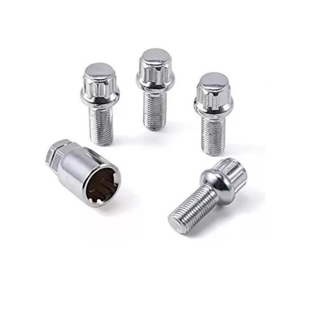 GENERICO - Tuercas Tornillo De Seguridad Acero + Llave 12x15