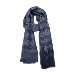 MISSI BEAUTY - Pañuelo o Bufanda Estampada Flor Blanco