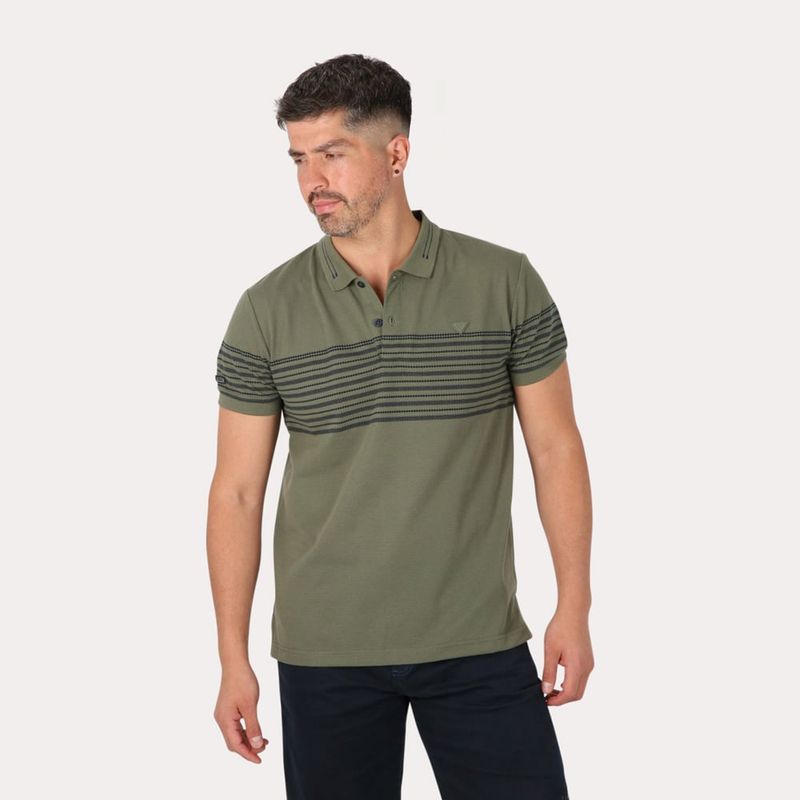 GANGSTER - Polera Mc Polo Yard Dye Ace Gris Gangster