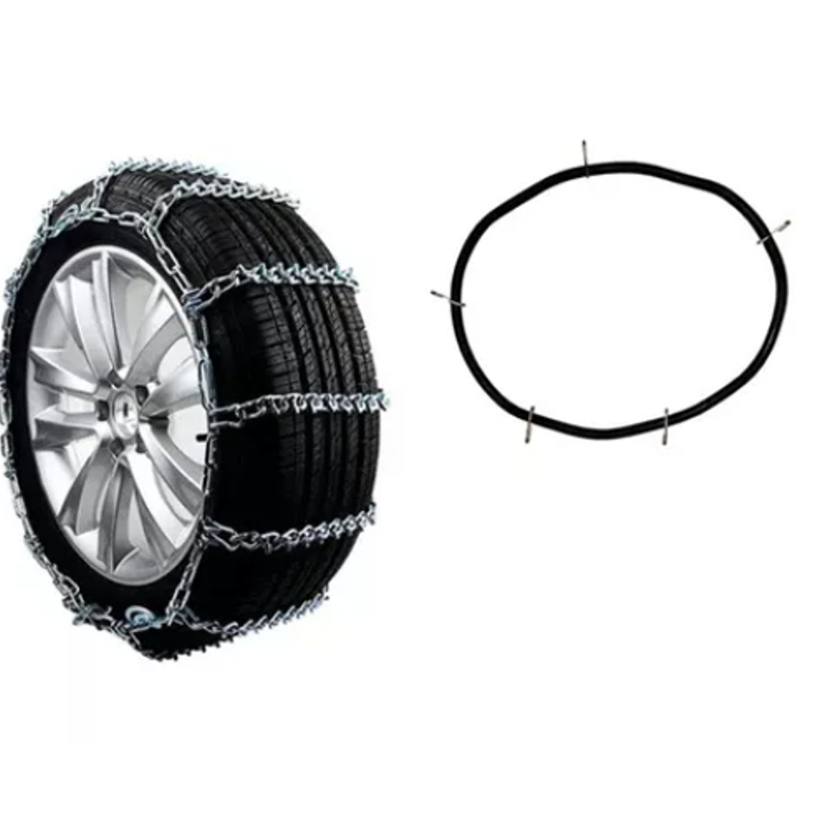 GENERICO - Kit Cadenas Para Nieve  3810cam  Tensores  Bolso Gris