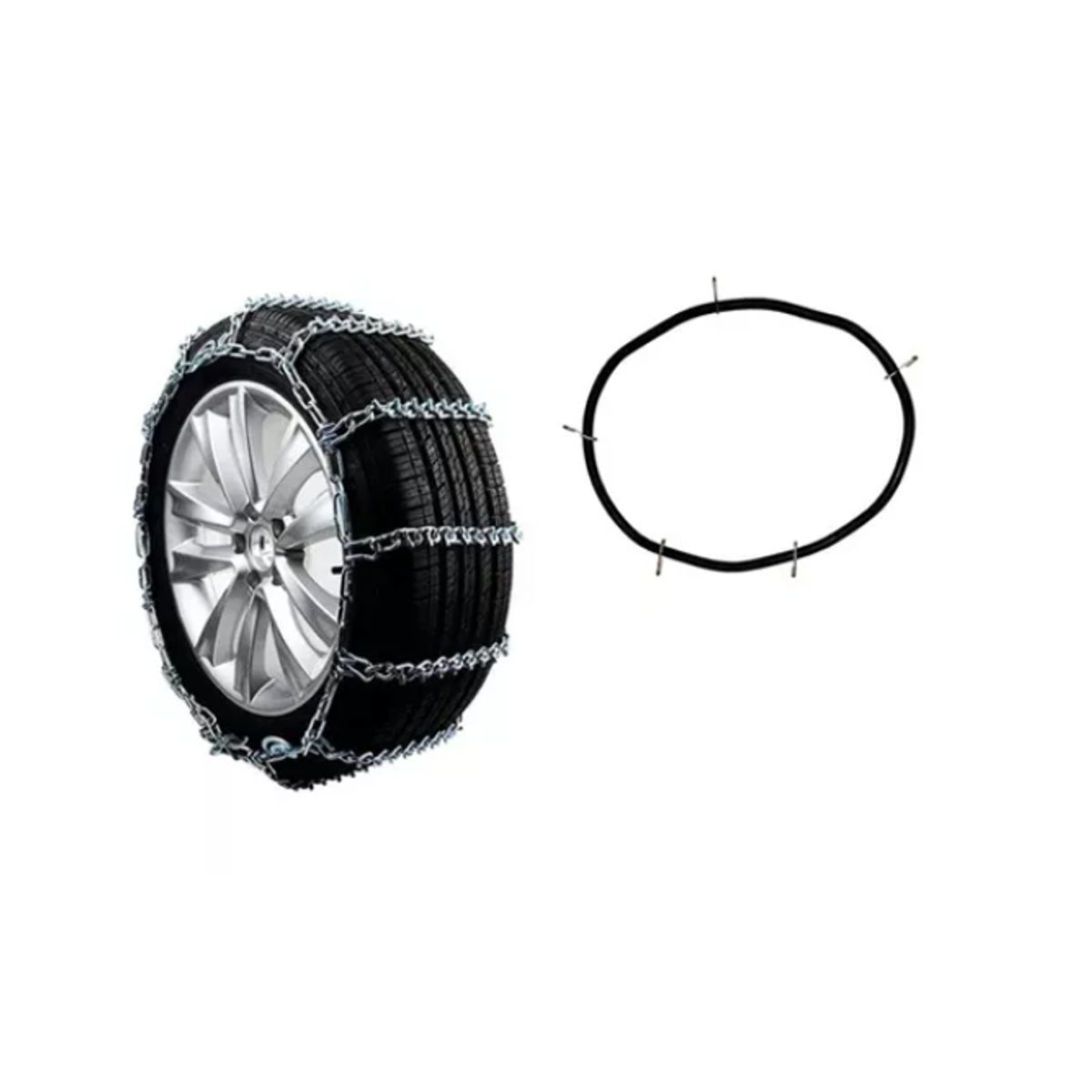 GENERICO - Kit Cadenas Para Nieve  3810cam  Tensores  Bolso Gris