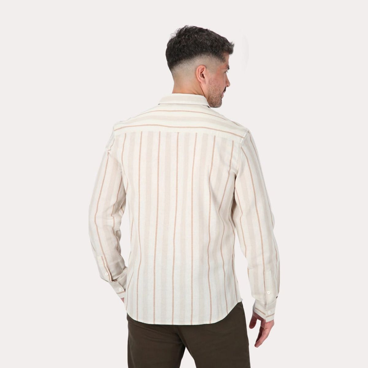 GANGSTER - Camisas ML Fake Linho Cactos Blanco Gangster