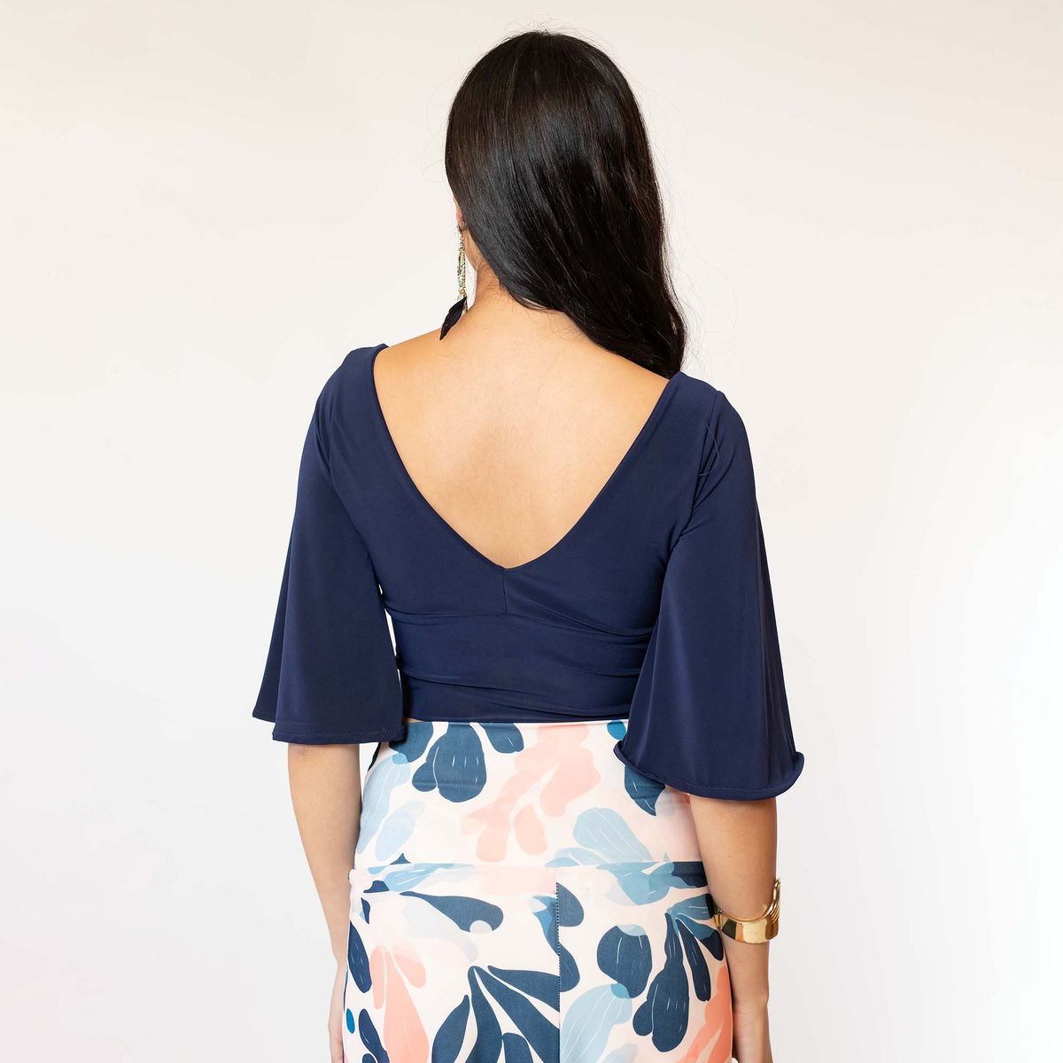 NATALIA SEGUEL - Crop Top Magdalena Azul Francia Natalia Seguel