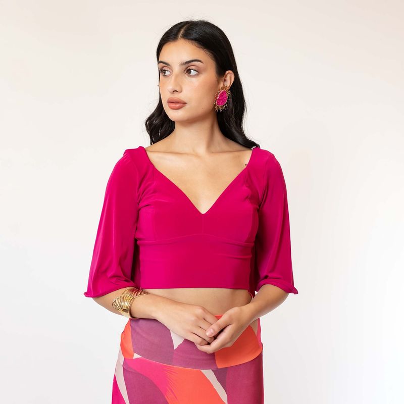 NATALIA SEGUEL - Crop Top Magdalena Fucsia Natalia Seguel