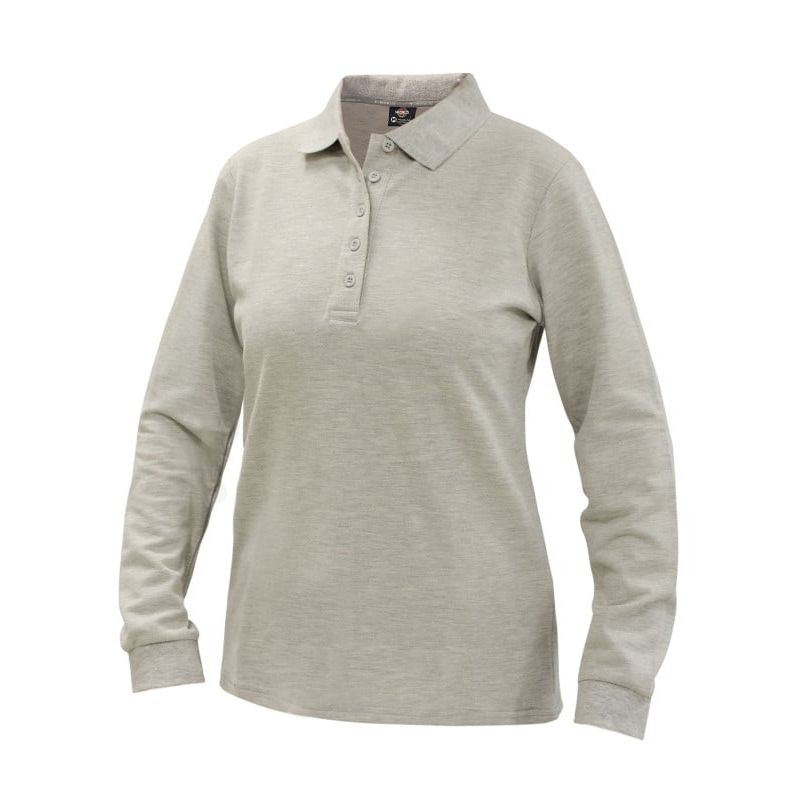 T-WORLD - Polera Polo Confort Spandex Manga Larga Mujer