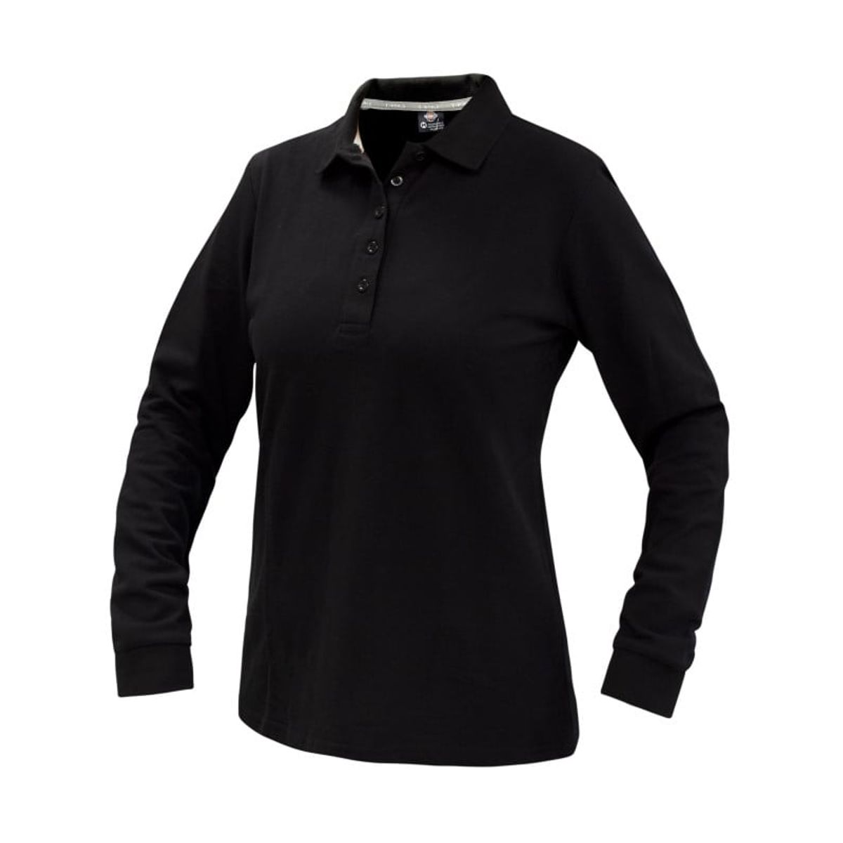 T-WORLD - Polera Polo Confort Spandex Manga Larga Mujer