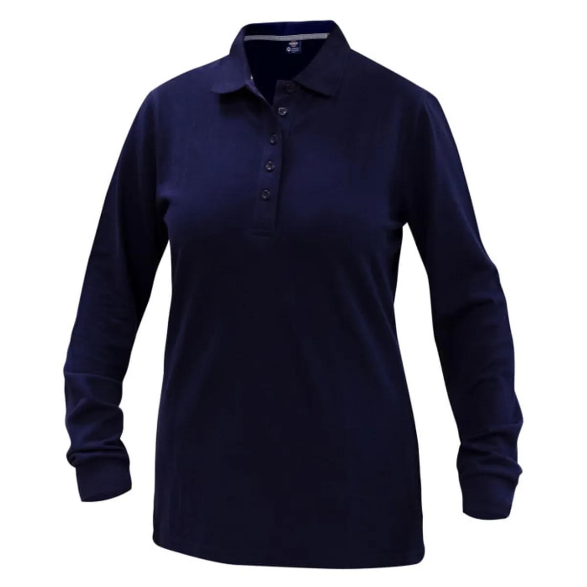 T-WORLD - Polera Polo Confort Spandex Manga Larga Mujer