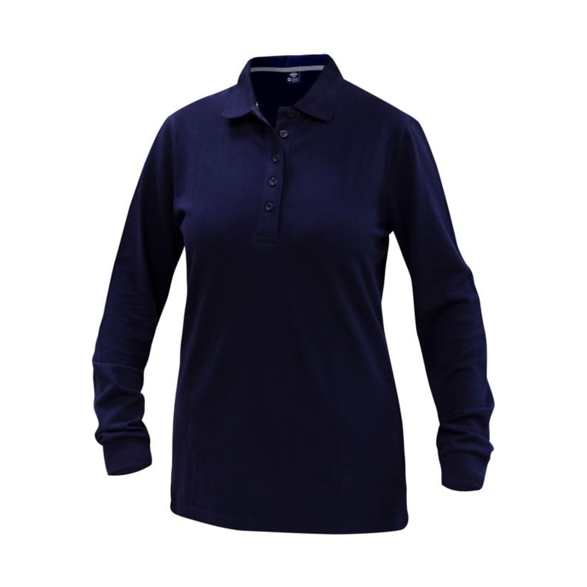 T-WORLD - Polera Polo Confort Spandex Manga Larga Mujer