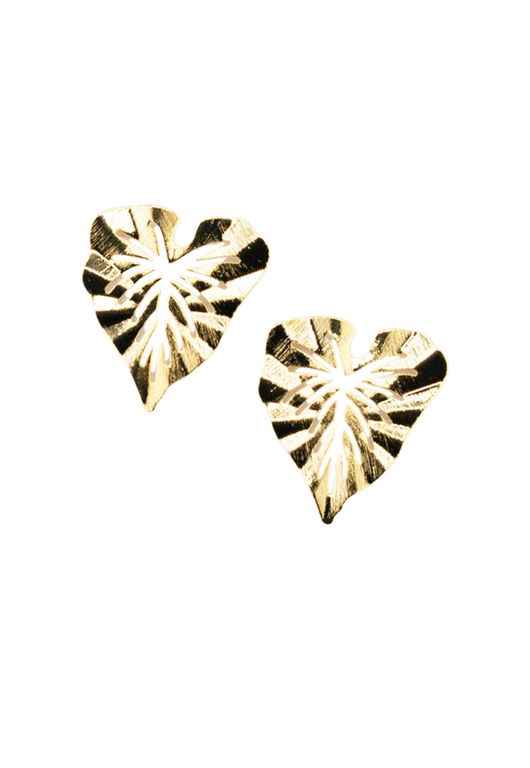 Aros Olivia Bano de Oro de 24 k Dorado TALLA UNICA