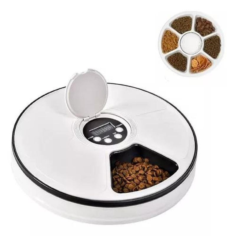 GENERICO - Dispensado Alimento Automatico Perros Gatos Color Blanco