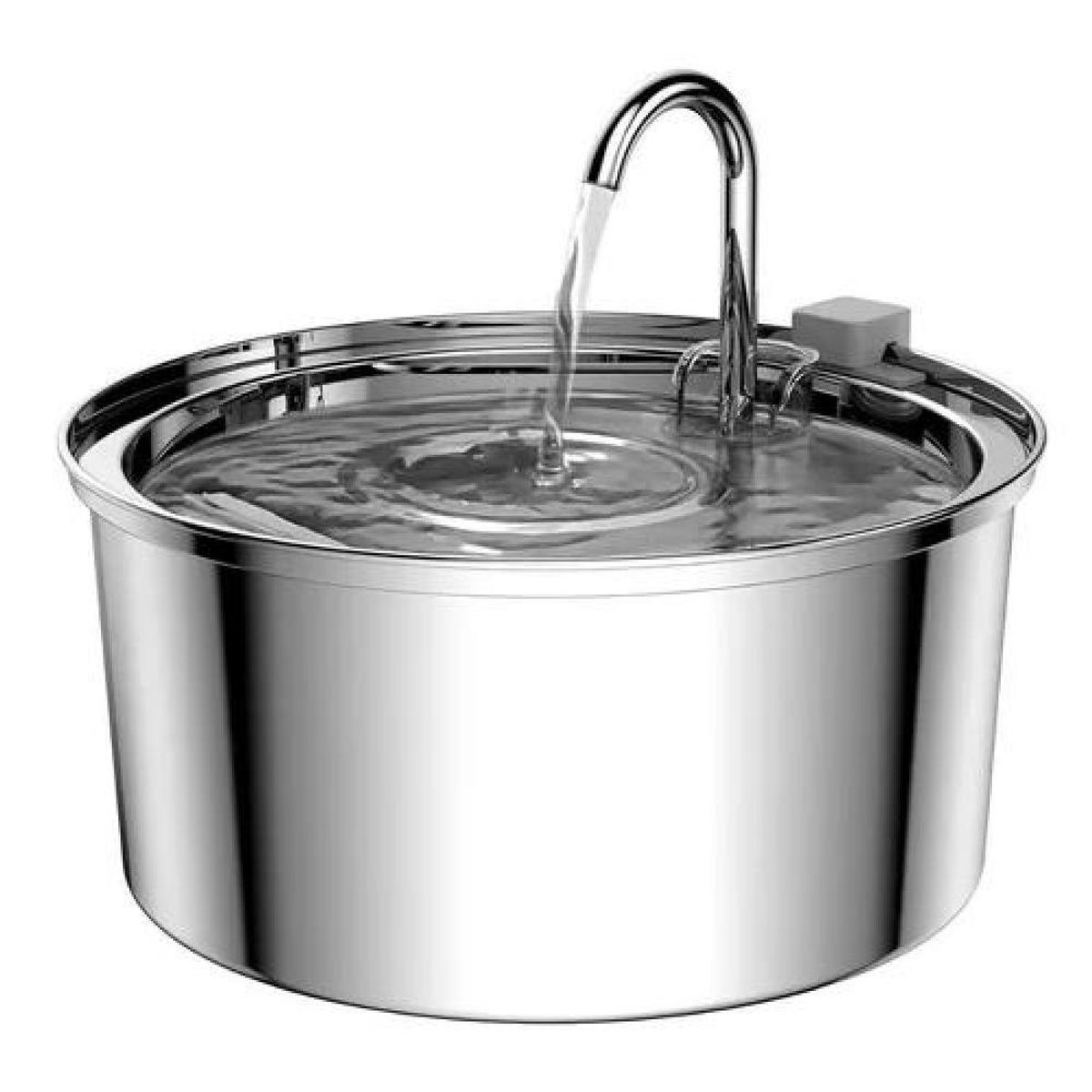 GENERICO - Fuente Agua Gato Acero Inox Llave Silenciosa