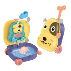 SPACEZAT - Maleta de Juguetes para Playa con Moldes y Pala Perrito