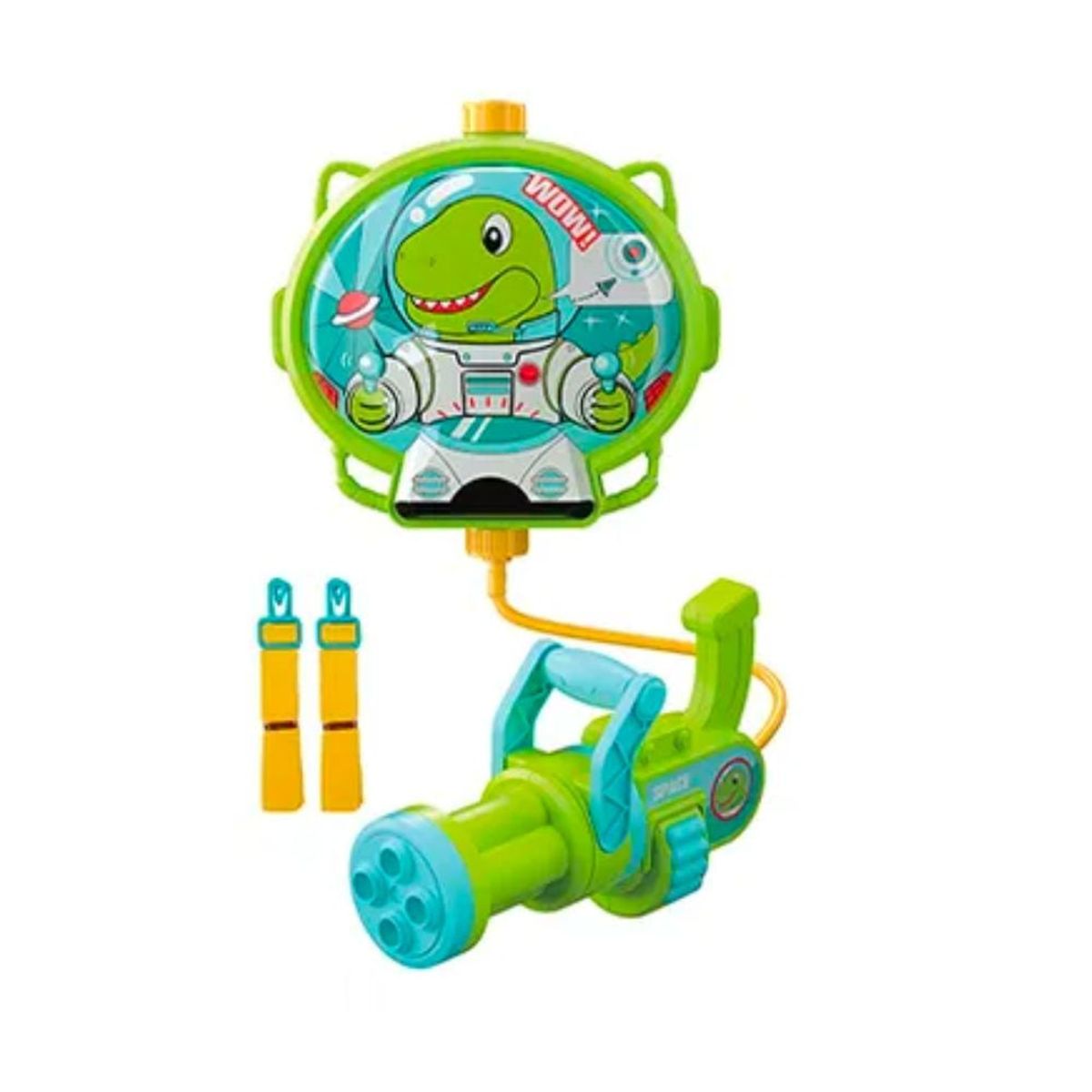 SPACEZAT - Mochila con Pistola Lanza Agua Dinosaurio