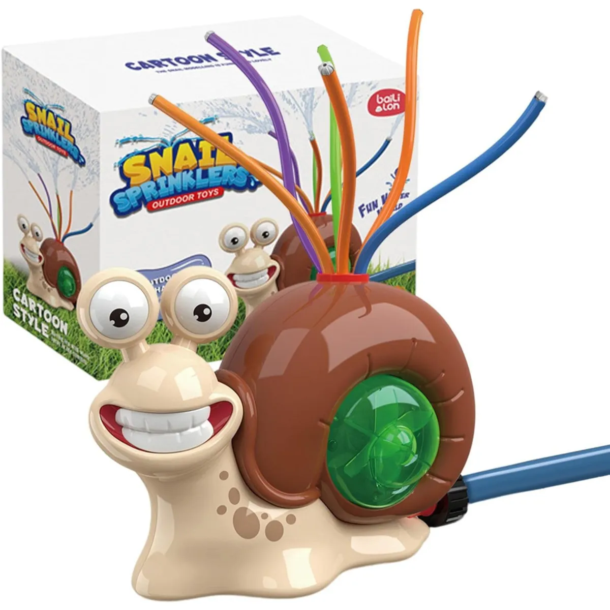 SPACEZAT - Caracol con Mangueras Rociador de Agua Juguete de Verano