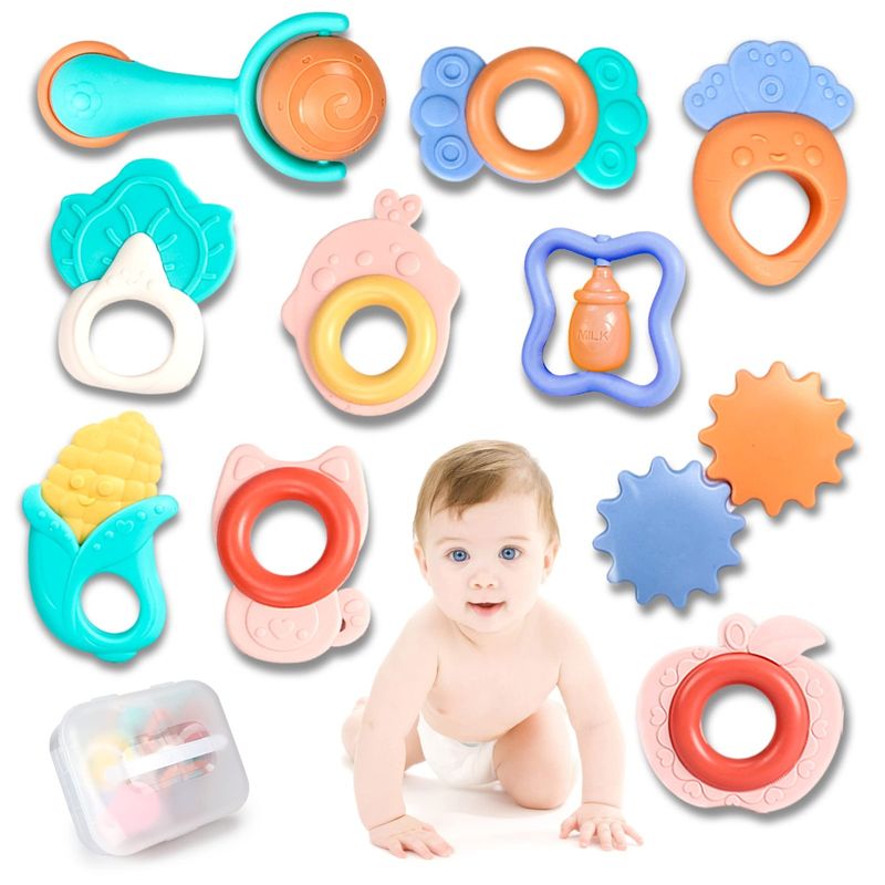 GENERICO - Set de Sonajeros y Mordedores para Bebes 10 Pcs