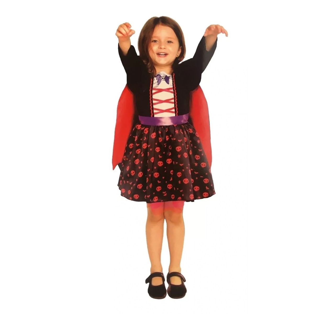 GENERICO - Disfraz de Halloween Infantil Vampiresa 5 a 6 Años vampira