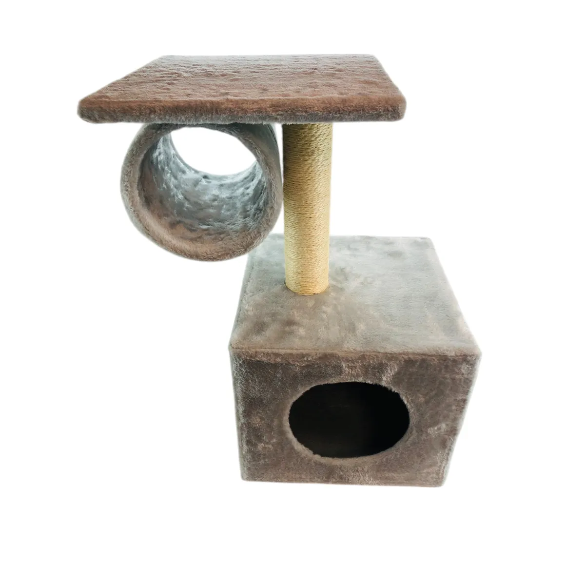 GENERICO - Rascador Columpio Alfombrado Sisal Para Gatos Gym 2 Niveles
